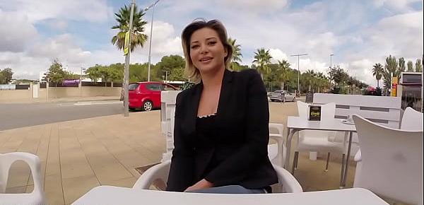  Busty babe publicly pulled gagging before anal